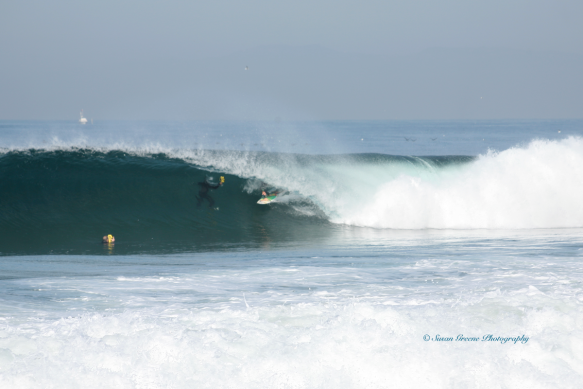 breaking wave, surfer and photographers, redondo beach CA