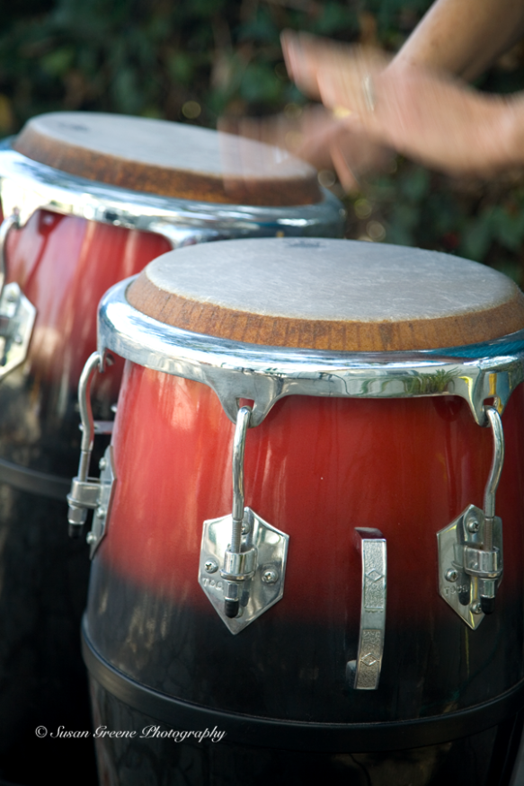 conga drums being played